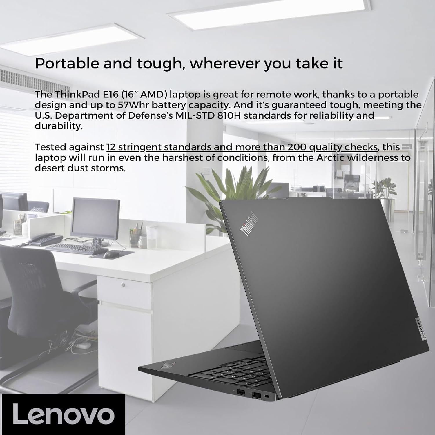 Lenovo ThinkPad E16 G2 Business Laptop Computer, 16' FHD+, AMD 8-Core Ryzen 7 7735HS (Beat i7-1360P), 32GB DDR5 RAM, 1TB PCIe SSD, WiFi 6E, Fingerprint Reader, Backlit Keyboard, Windows 11 Pro