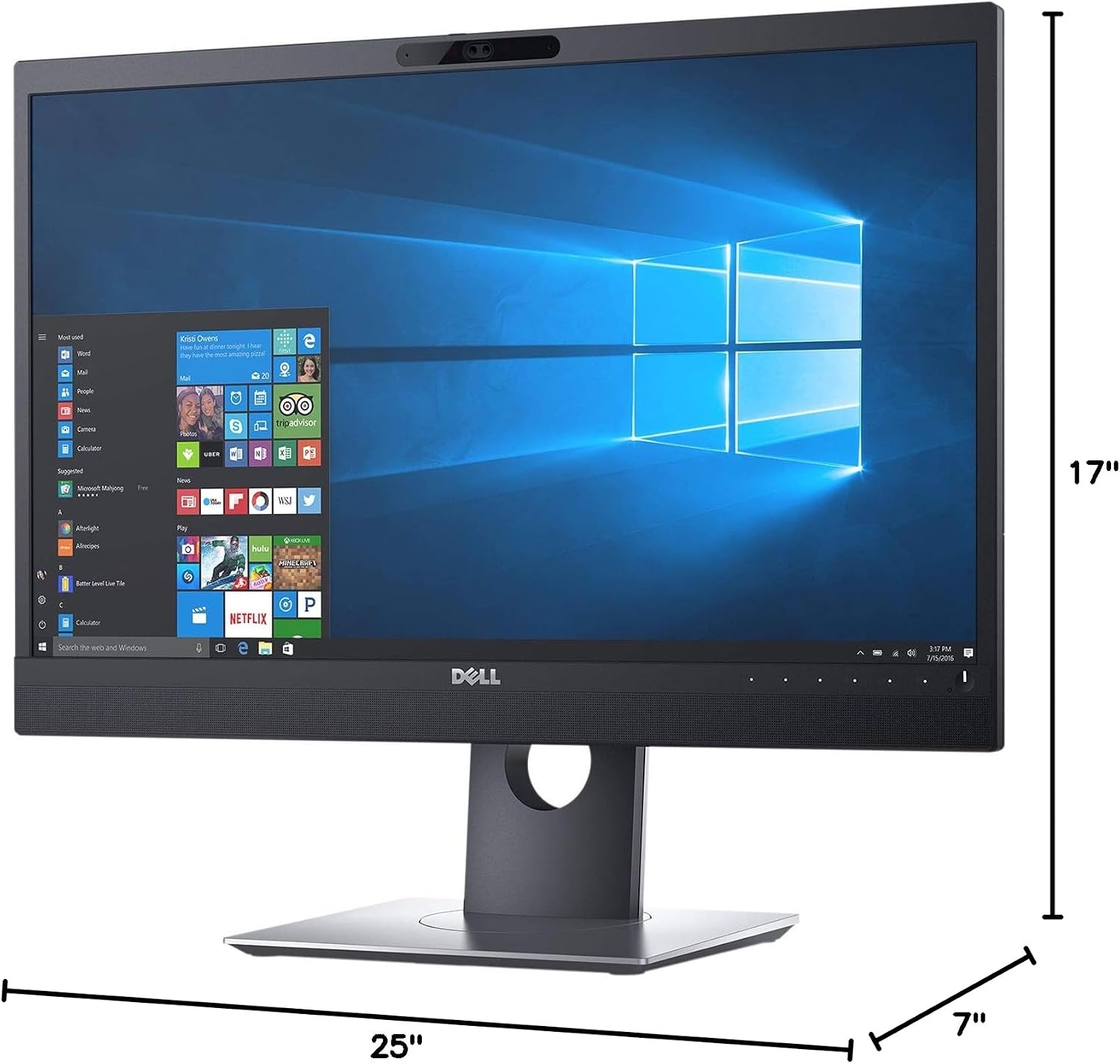 Dell P2418HZM 24' Video Conference Full HD LED Monitor with Built-in Speakers