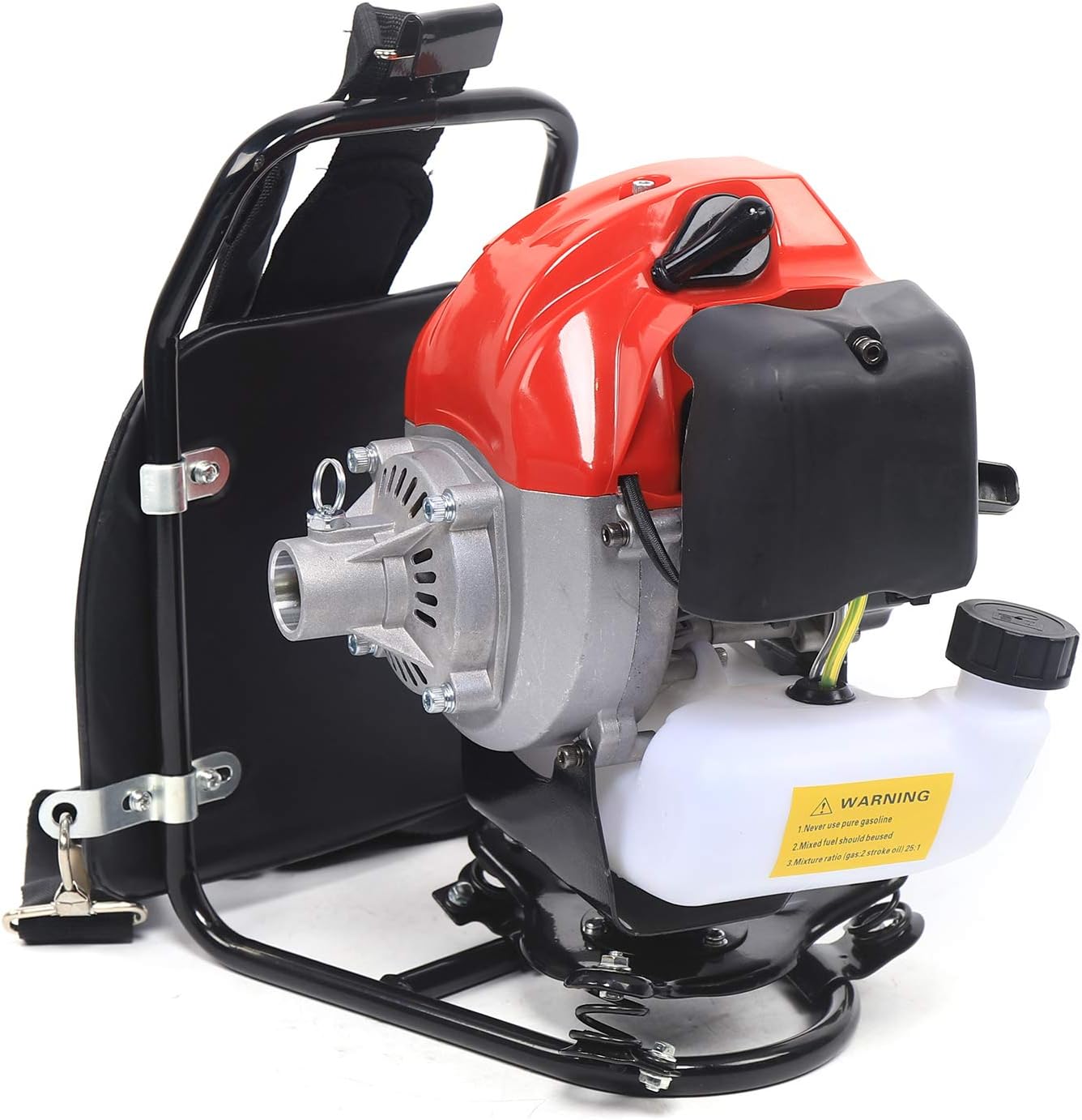 43CC 2-Stroke Grass Trimmer, 1250W 3 in 1 Brush Cutter Gas Powered Backpack Garden Rototiller Lawn Mower for Yard Farmland Weeding, Scarifying and Cutting 3200RPM