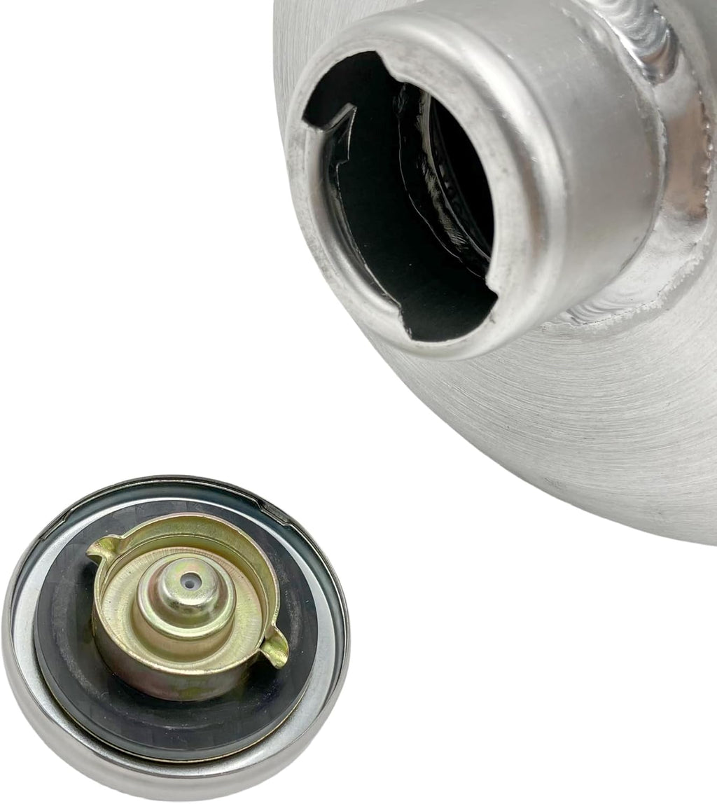 JSD 6.3 Gallons 10' x 18' Aluminum Spun Round Gas Tank Fuel Cell Tank 1/4' NPT Outlet- For Lawn Mowers,Generators and Other Outdoor Power Equipment