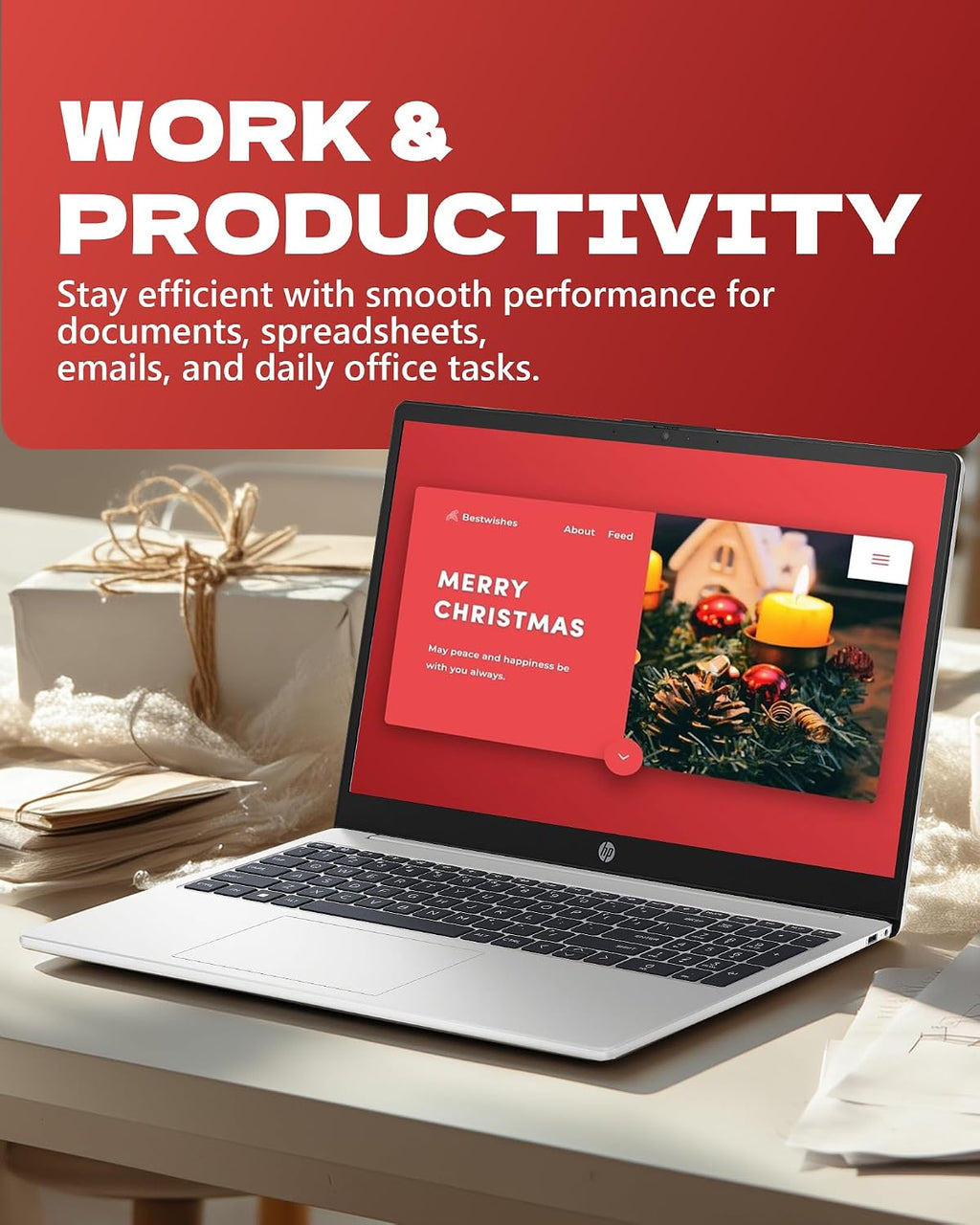 HP Laptop 250 G10, 13th Gen Intel i7-1355U (10-Core, Up to 5.0GHz), 15.6' FHD Display, 16GB RAM, 512GB SSD, Numeric Keypad, Webcam, Windows 11 Pro, WiFi 6, Bluetooth, for Business & Student