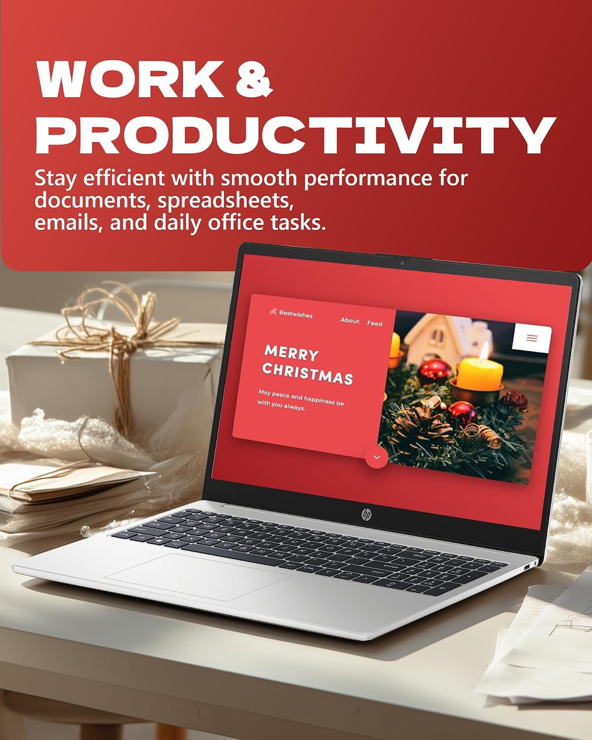 HP Laptop 250 G10, 13th Gen Intel i7-1355U (10-Core, Up to 5.0GHz), 15.6' FHD Display, 16GB RAM, 512GB SSD, Numeric Keypad, Webcam, Windows 11 Pro, WiFi 6, Bluetooth, for Business & Student