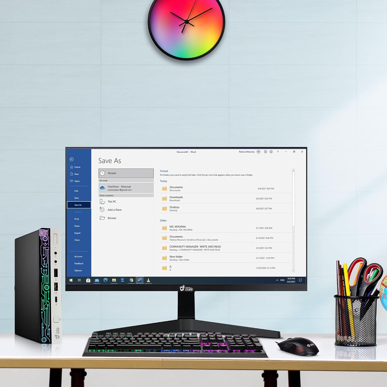 BTO HP RGB G4 Mini PC - Intel Core i5-8th Gen Upto 3.50Ghz | 32GB DDR4 Ram | 1TB NVMe SSD | New Dual FHD 24-inch Monitors | Windows 11 Pro | RGB Keyboard Set | Micro pc Home/Office (Renewed)