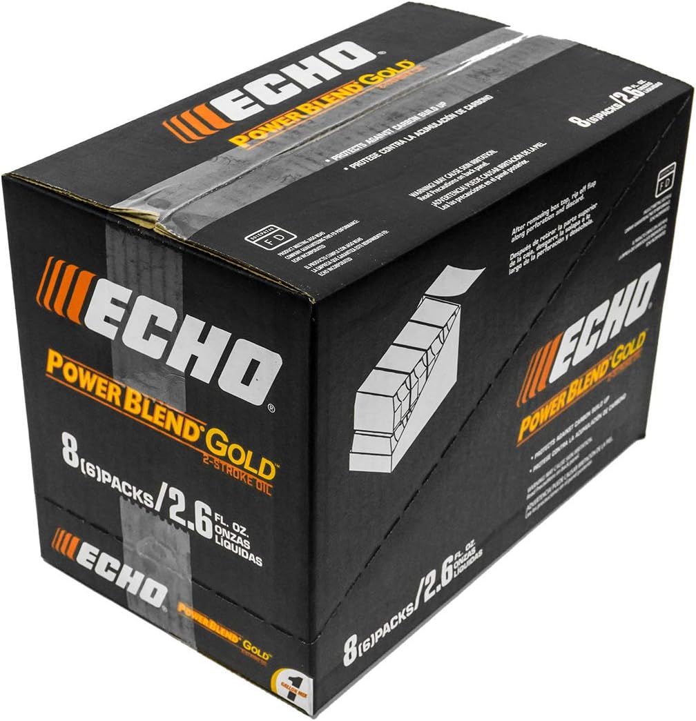 (New) 48 Pack Echo Oil 2.6 oz Bottles 2 Cycle Mix for 1 Gallon – Power Blend 6450001G fits 6450001 Perfect for Your Lawn Mower