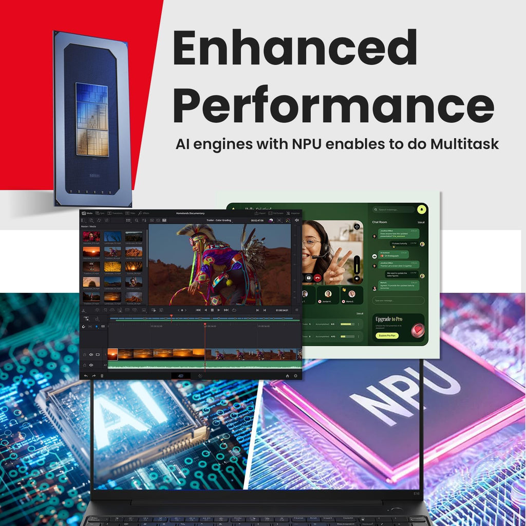 Lenovo ThinkPad E16 Business AI Laptop, 16' FHD+ Touchscreen, Intel Core Ultra 7 155U, 64GB DDR5, 2TB SSD, Fingerprint, Backlit, HDMI, 1080p Webcam, Wi-Fi 6, Windows 11 Pro, Bundle 7-in-1 USB-C Hub