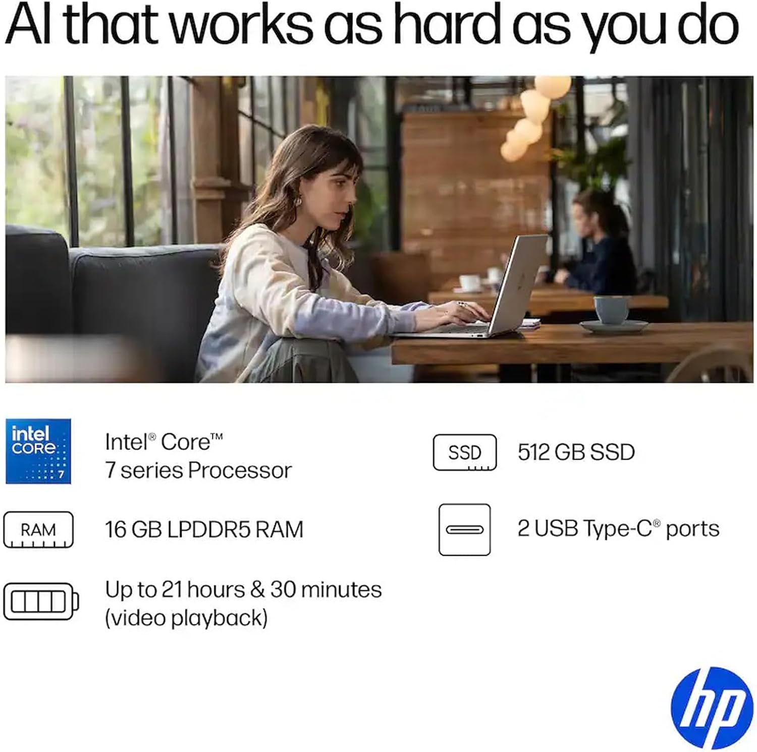 HP OmniBook 5 Flip 2-in-1 14' 2K 300 Nits Touchscreen Laptop| Intel Core 7 150U(up to 5.4 GHz)| 16GB LPDDR5 RAM|2TB SSD| Backlit KB| Wi-Fi 6E| Windows 11| AI Copilot| Perfect for Business |RK Bundle