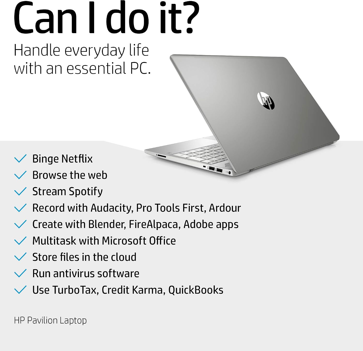 HP 15-cs3019nr Pavilion 15.6-Inch Laptop, Intel Core i7 (Mineral Silver)