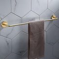Bathroom Shelves All Copper Brushed Gold Towel Rack Bar Rail, Simple and Light Luxury Bath Towel Rack, Bathroom Bathroom Rack, Hardware Pendant Set (Color : Single Pole)