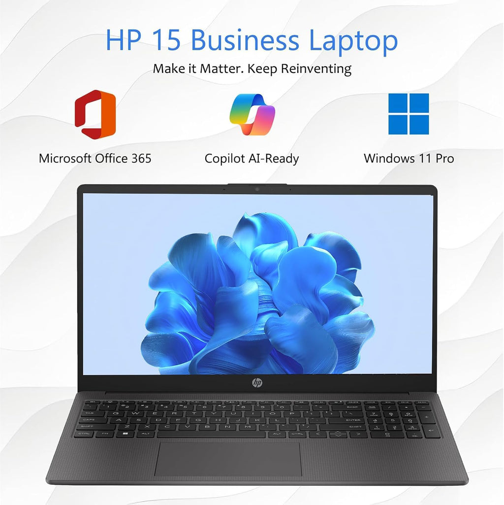 HP New 15.6' FHD Business Laptop (2026 Edition), Latest 13th Gen Intel Core i3-1315U (Beats i7-1250U,Up to 4.5 GHz), 8GB RAM, 256GB SSD, Office 365 for Web, Win 11 Pro, Ethernet Port