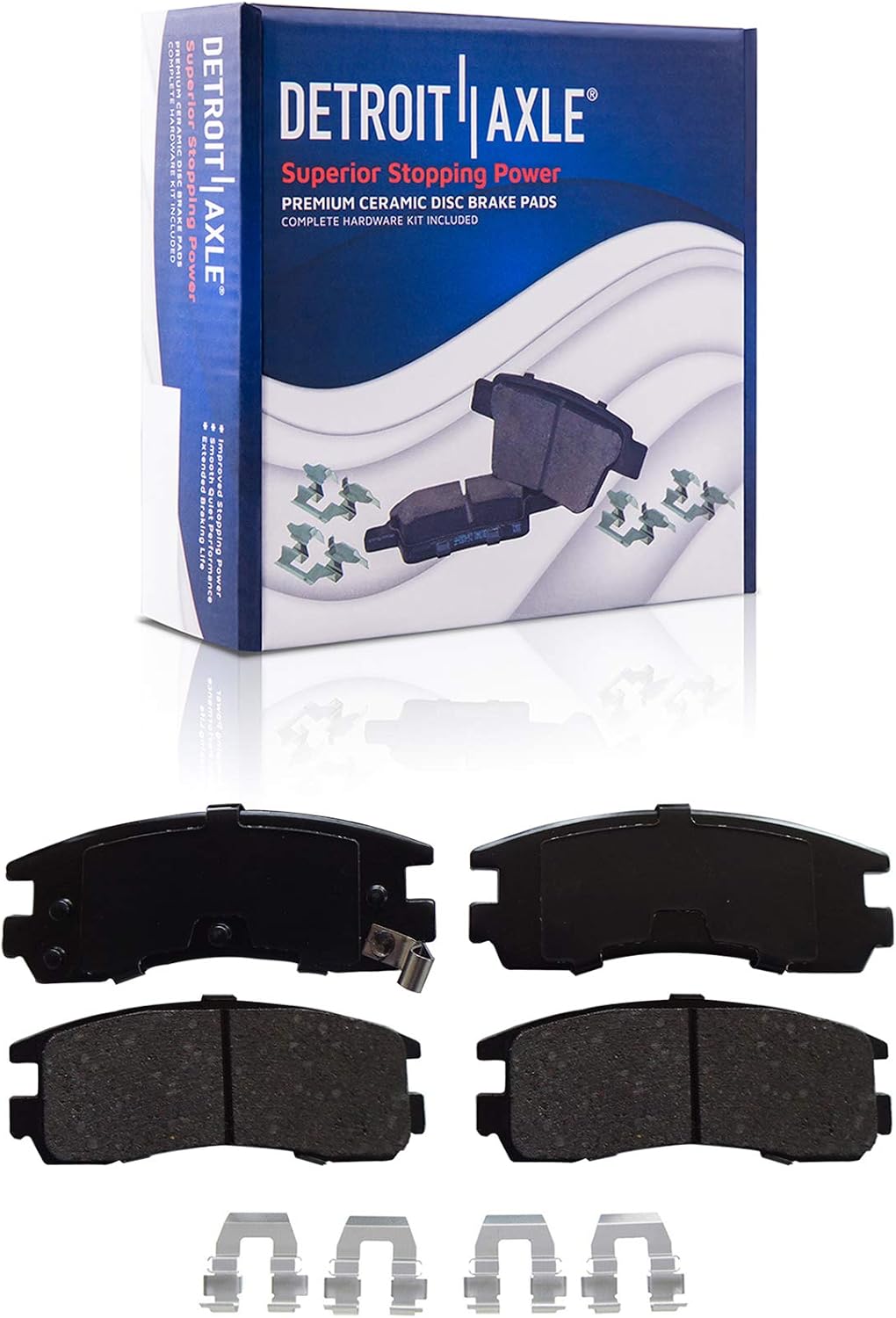 Detroit Axle - Brake Kit for 2000-2005 Chevrolet Impala 2000-2004 Monte Carlo, Front and Rear Disc Brake Rotors Ceramic Brake Pads Brake Calipers Replacement: 11.92 inch Front and 10.95 inch Rear