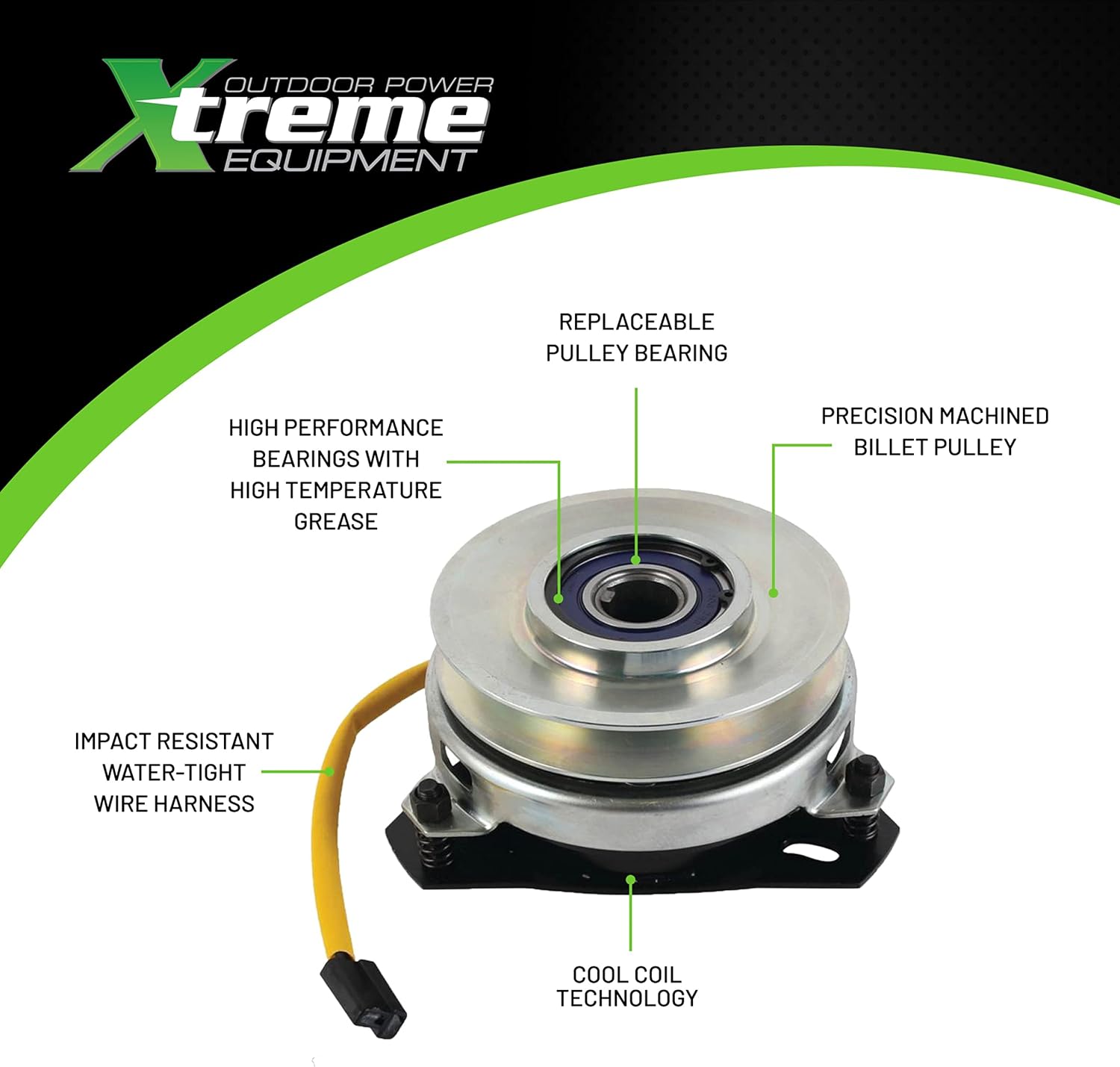 Compatible with/Replacement for Sears Craftsman 140923 174509 PTO Clutch -High Torque & Bearing Upgrade