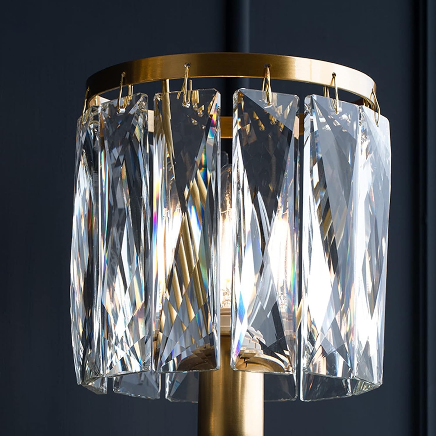 Modern Crystal Wall Sconce, Indoor Wall Mount Light, Creative Crystal Bedside Creativity Wall Lamp, Bathroom Decor Vanity Lighting Fixtures, Gold Wall Lamp for Bathroom Bedroom Hallway