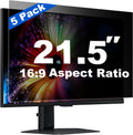 [5 Pack] 21.5 Inch Computer Privacy Screen for 16:9 Aspect Ratio Widescreen Monitor, Eye Protection Anti Glare Blue Light Filter Shield, Removable Anti-Scratch Anti Spy Protector