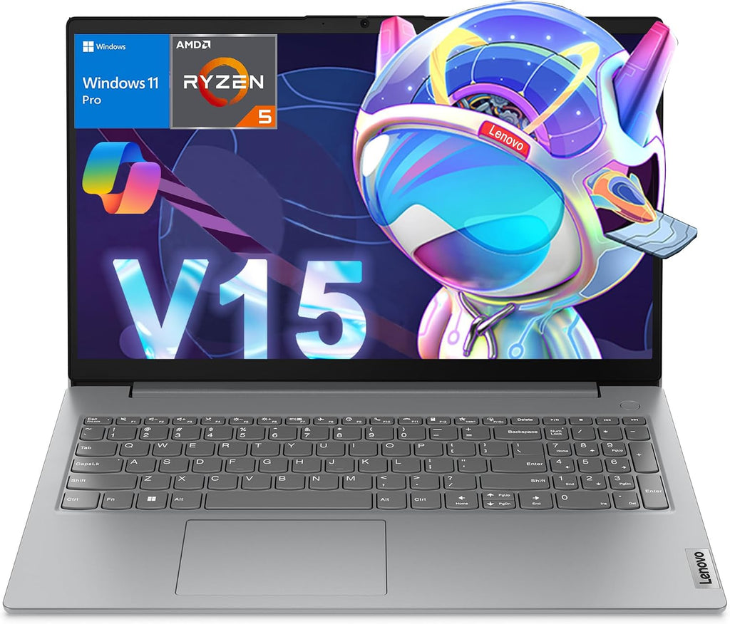 Lenovo Laptop Computer for Home, Student, Business (15.6' FHD, AMD Ryzen 5 7520U (> Intel i5-1235U), 8GB RAM, 512GB SSD), Numeric Keypad, Webcam w/Shutter, Ethernet, Wi-Fi 6, Win 11 Pro w/AI Copilot
