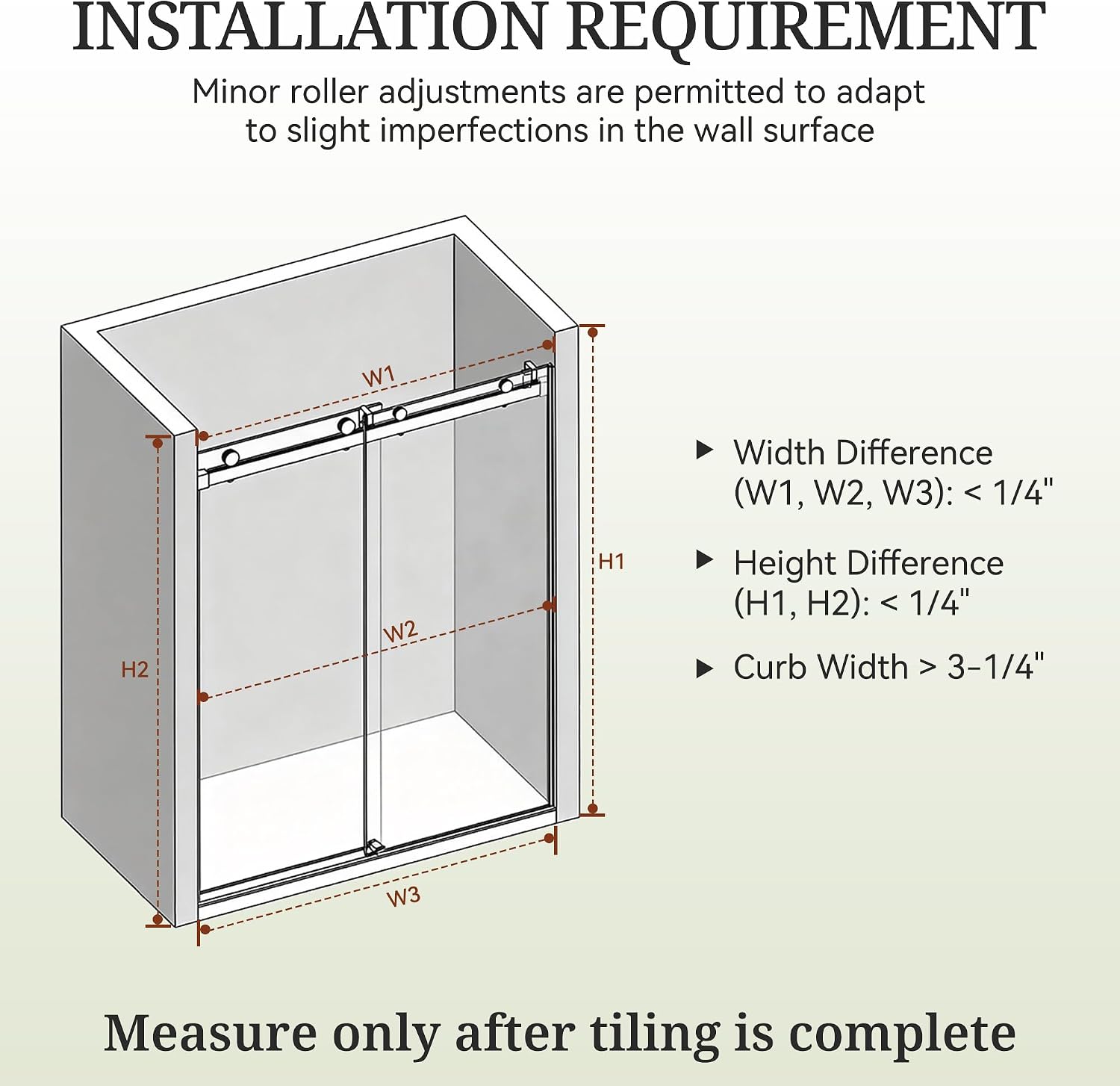 44-49' W x 76' H Frameless Shower Door with 3/8'(10mm) SCCG Tempered, 304 Stainless Hardware Double Sliding Glass Shower Door for Bathroom (Gunmetal)