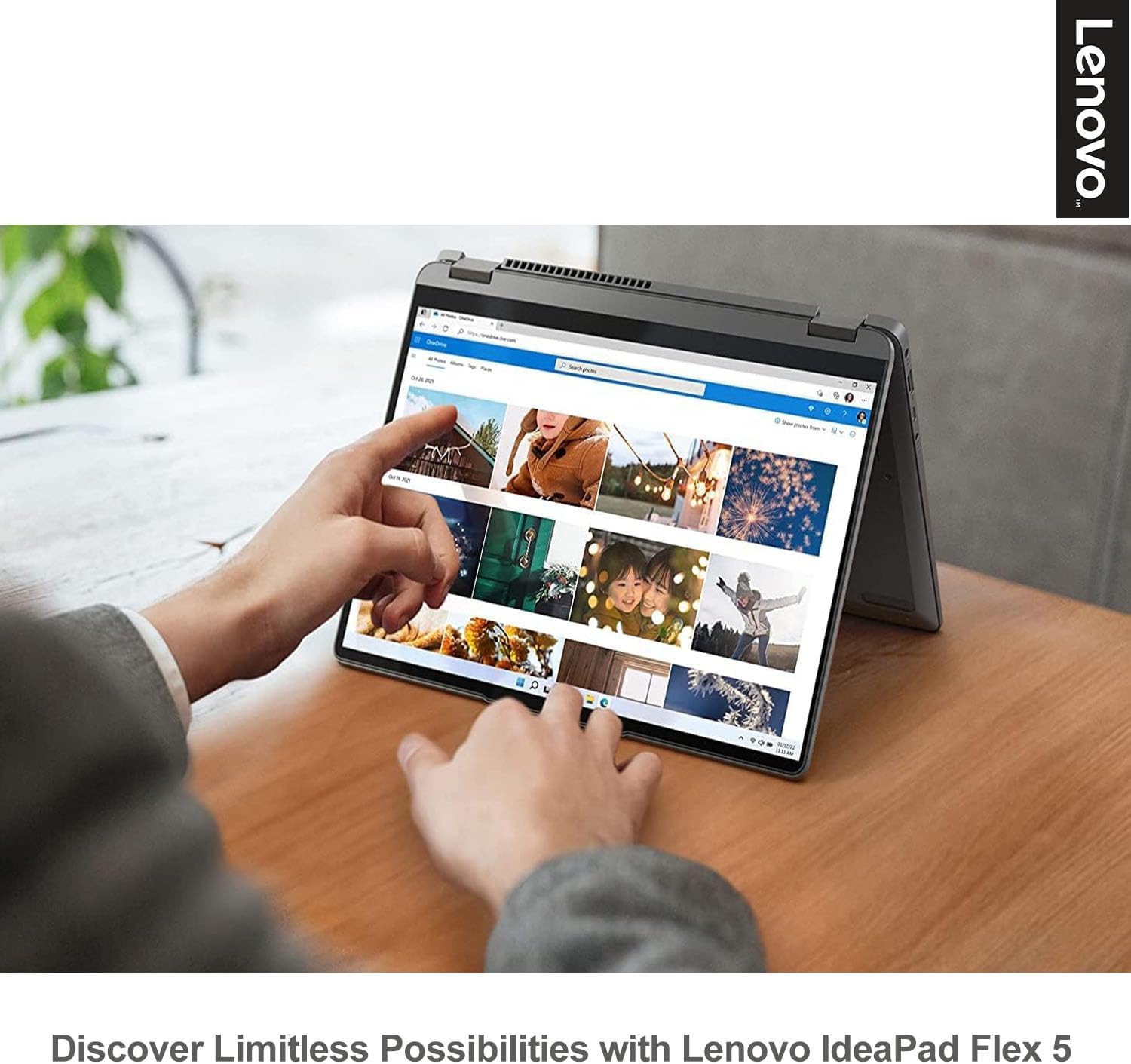 Lenovo Flex 5 Laptop, 14 Inch 2.2K IPS Touchscreen Display, 2-in-1, AMD Ryzen 7 5700U, Backlit Keyboard, Fingerprint Reader, Long Battery Life, Windows 11, w/WOWPC Bundle (16GB RAM | 2TB PCIe SSD)