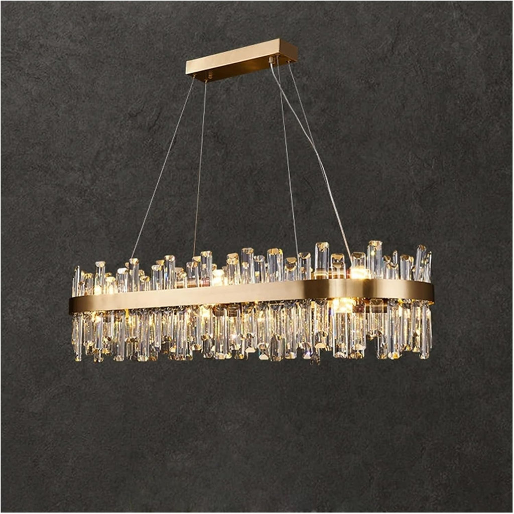LED Postmodern Gold Silver Crystal Designer Hanging Chandelier Lighting Suspension Luminaire Lampen for Foyer,Dining Light Fixtures