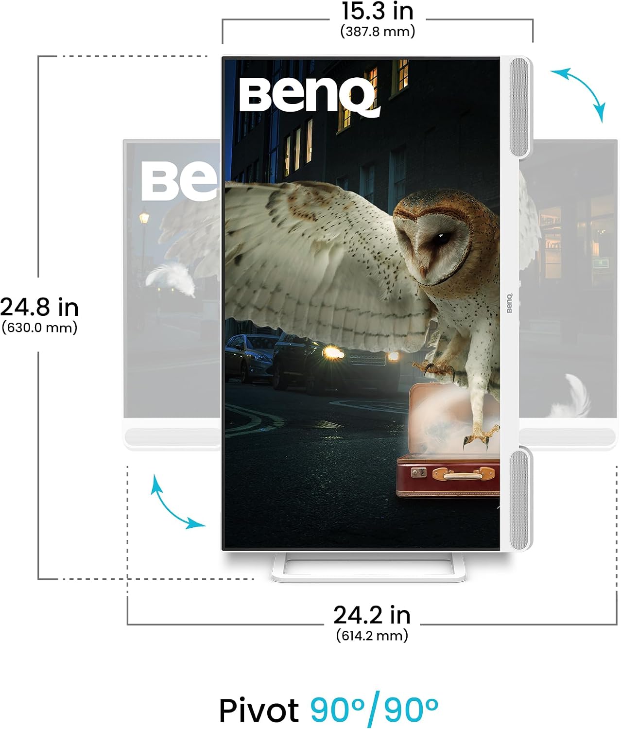 BenQ EW2790Q 27' QHD Premium Home Monitor with 99% sRGB, Height Adjustable Stand, Built-in 5W Speakers, 1 USB-C, USB Hub, 3 HDMI Ports and Eye-Care Technology