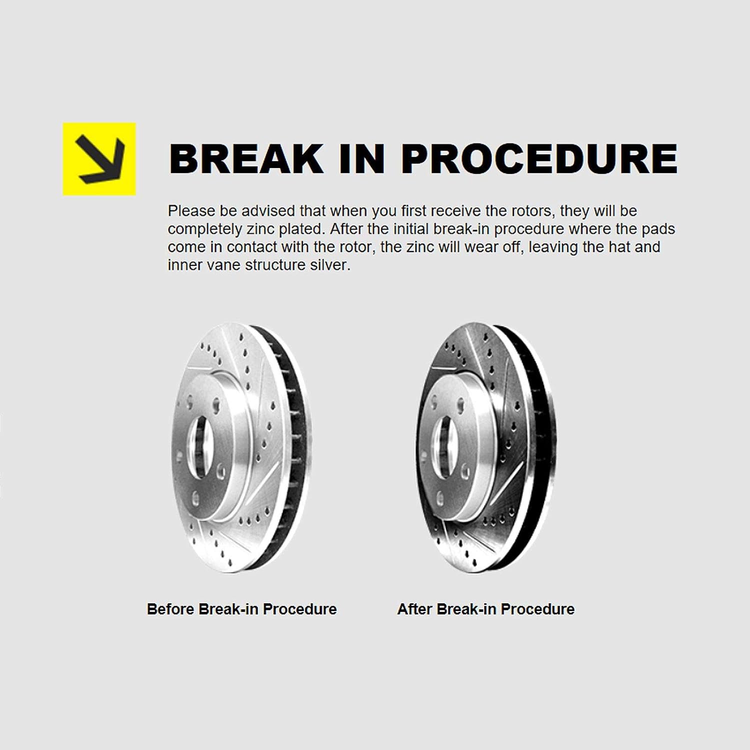 Hart Brakes Front Brakes and Rotors Kit |Front Brake Pads| Brake Rotors and Pads| Ceramic Brake Pads and Rotors |fits 2011-2012 Ford Fiesta Ikon