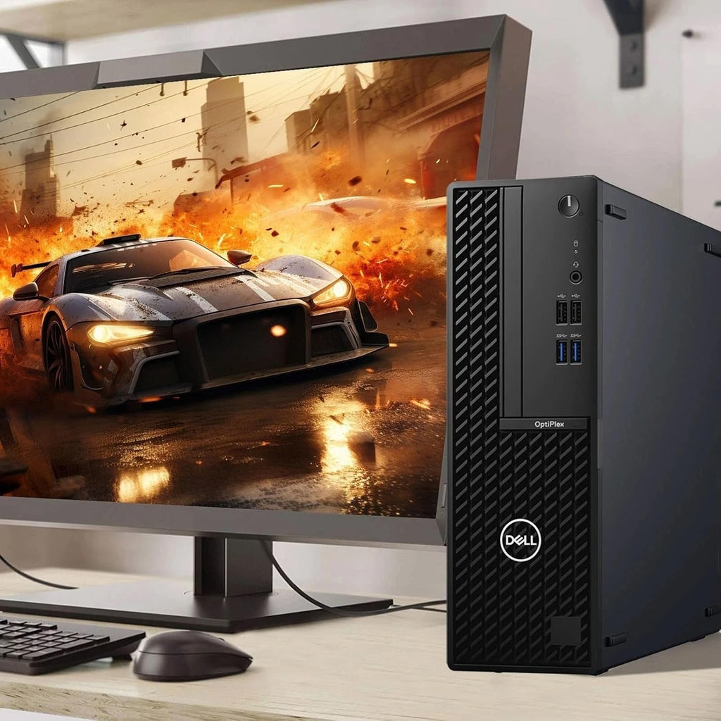Dell OptiPlex Gaming Desktop PC SFF | Intel Core i5-10500 | 16GB RAM | 256GB SSD | 1TB HDD | 22' Monitor | GeForce GT 1030 | WiFi | RGB Keyboard and Mouse | Gaming Computer | Windows 11 Pro (Renewed)