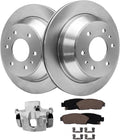 Detroit Axle - Rear Brake Kit for Chevy Trailblazer EXT GMC Envoy XL XUV Buick Rainier Olds Bravada Saab 9-7X, 12.80'' inch Disc Brake Rotors Ceramic Brake Pads Brake Caliper Replacement