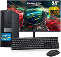 Dell Optiplex 7060 SFF Desktop Computer PC with 24' FHD Computer Monitor, Core i7-8700 3.2GHz-4.6GHz, Keyboard, Mouse, 16GB Ram, 512GB SSD, DP, Windows 11 Pro(Renewed)