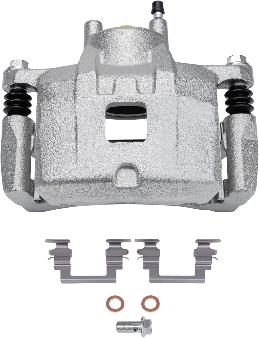 Detroit Axle - Front Disc Rotors Brake Pads Left Caliper Replacement for Chrysler 200 Sebring Dodge Avenger Caliber Jeep Patriot Compass - 5pc Set