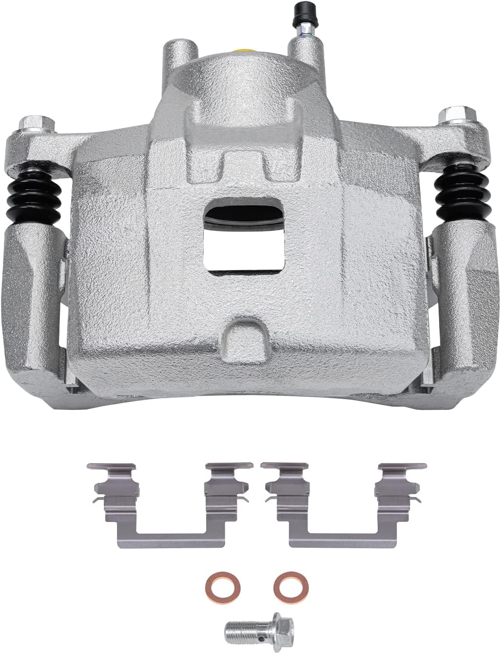 Detroit Axle - Front Disc Rotors Brake Pads Left Caliper Replacement for Chrysler 200 Sebring Dodge Avenger Caliber Jeep Patriot Compass - 5pc Set