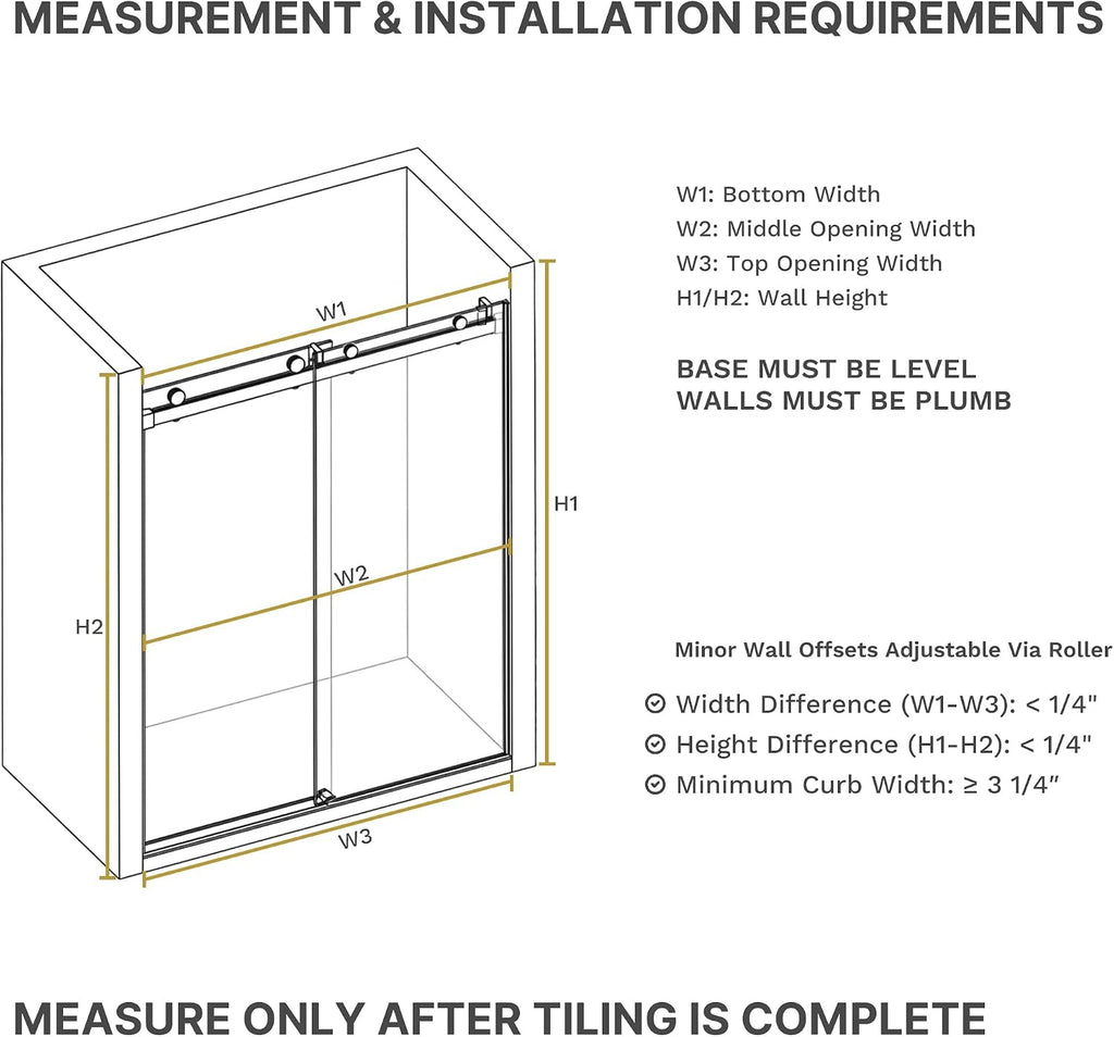 DEBOX Frameless Double Sliding Shower Door, 50-55' W x 76' H, 3/8' (10mm) SGCC Clear Tempered Glass, Adjustable Width, Square Rail, Double Towel Bars, Gunmetal