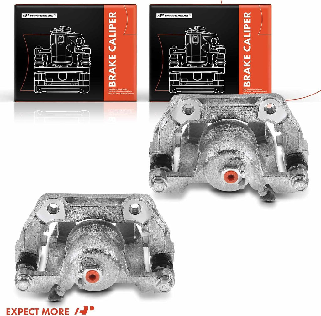 A-Premium Rear 2PCS Disc Brake Caliper Assembly with Bracket Compatible with Honda Models - Pilot 2009-2015, V6 3.5L