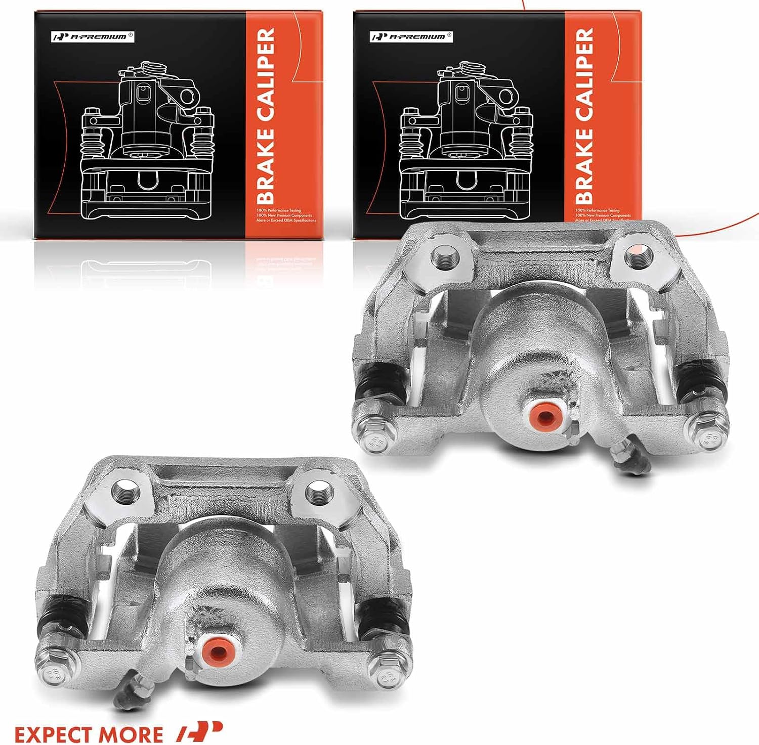 A-Premium Rear 2PCS Disc Brake Caliper Assembly with Bracket Compatible with Honda Models - Pilot 2009-2015, V6 3.5L
