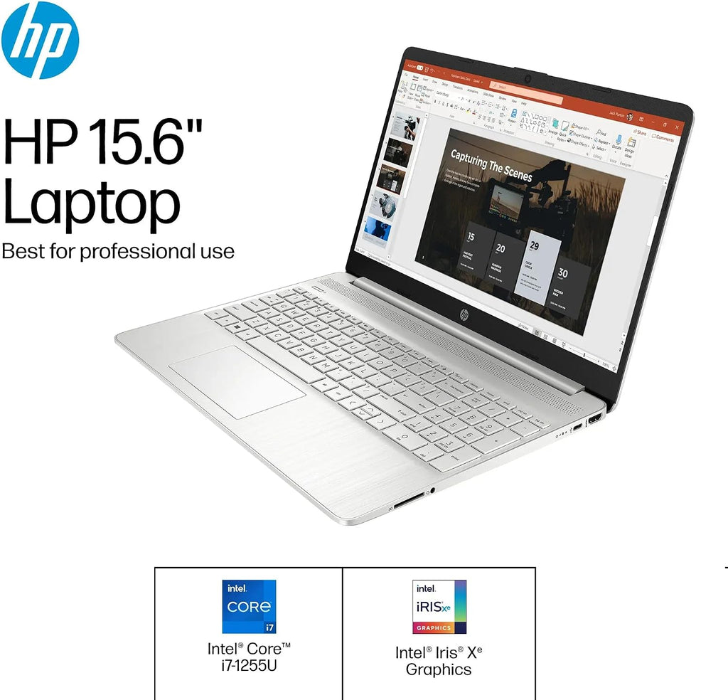 HP 15.6' Full HD Touchscreen Laptop | Intel i7-1255U (Beats i9-8950HK) | 32GB RAM | 1TB SSD | Intel Iris Xe Graphics | Win 11 | Fast Charge | EPEAT Silver | W/Charger