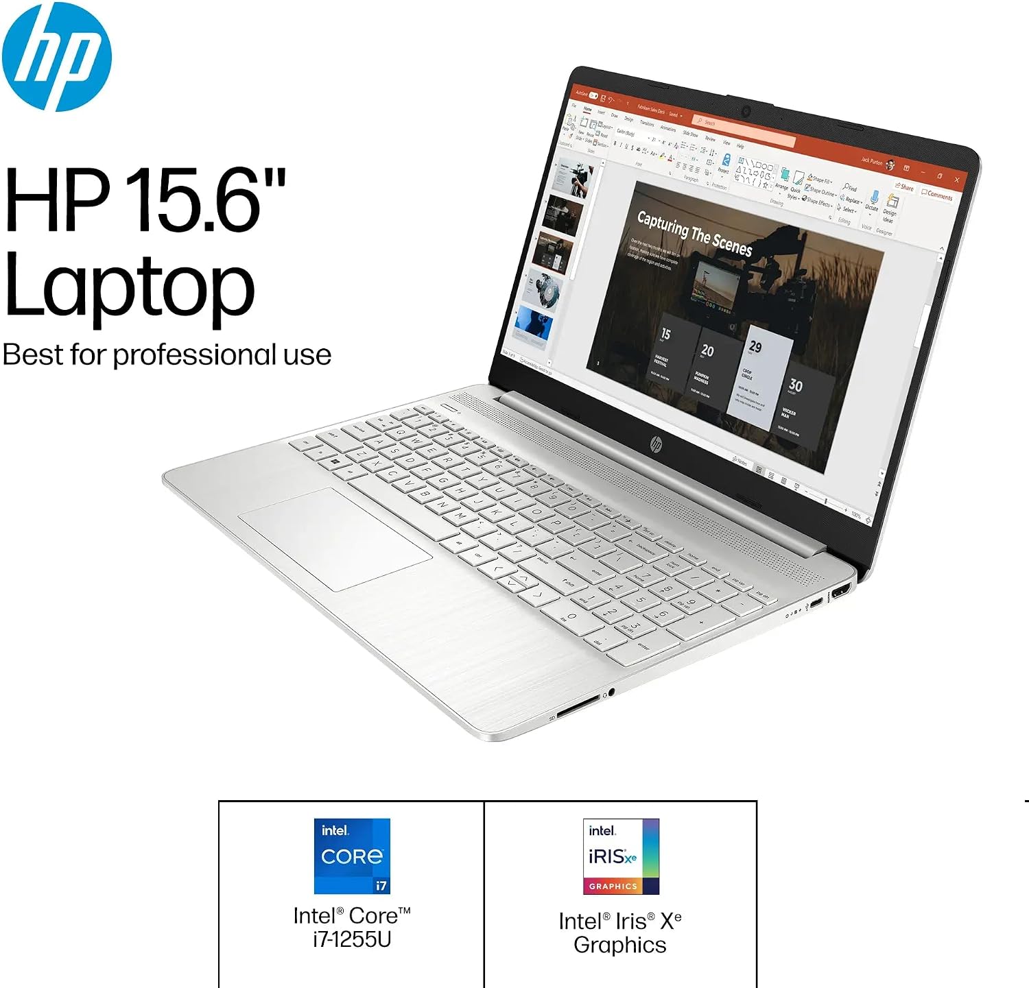 HP 15.6' Full HD Touchscreen Laptop | Intel i7-1255U (Beats i9-8950HK) | 32GB RAM | 1TB SSD | Intel Iris Xe Graphics | Win 11 | Fast Charge | EPEAT Silver | W/Charger