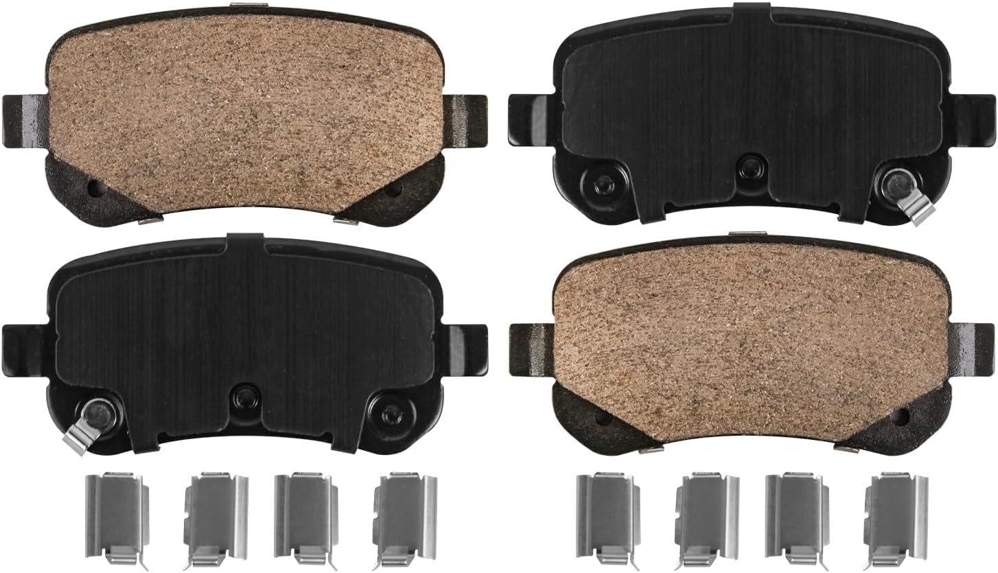 Detroit Axle - Rear Brake Kit for 2008-2011 Chrysler Town & Country Dodge Grand Caravan, 2009-2011 VW Routan, Disc Brake Rotors Ceramic Brake Pads Wheel Bearing Hubs 2010 Replacement: 12.00'' inch