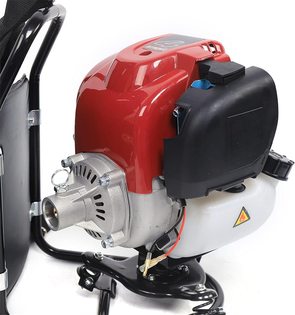 35.4CC Gas Powered Weed Wacker, 4-Stroke 1KW 4500-8500RPM Gasoline Weed Eater String Trimmer, Backpack Lawn Edge Cutter, Brush Cutter, Hedge Trimmer for Farmland Weeding, Harvesting, Clearing