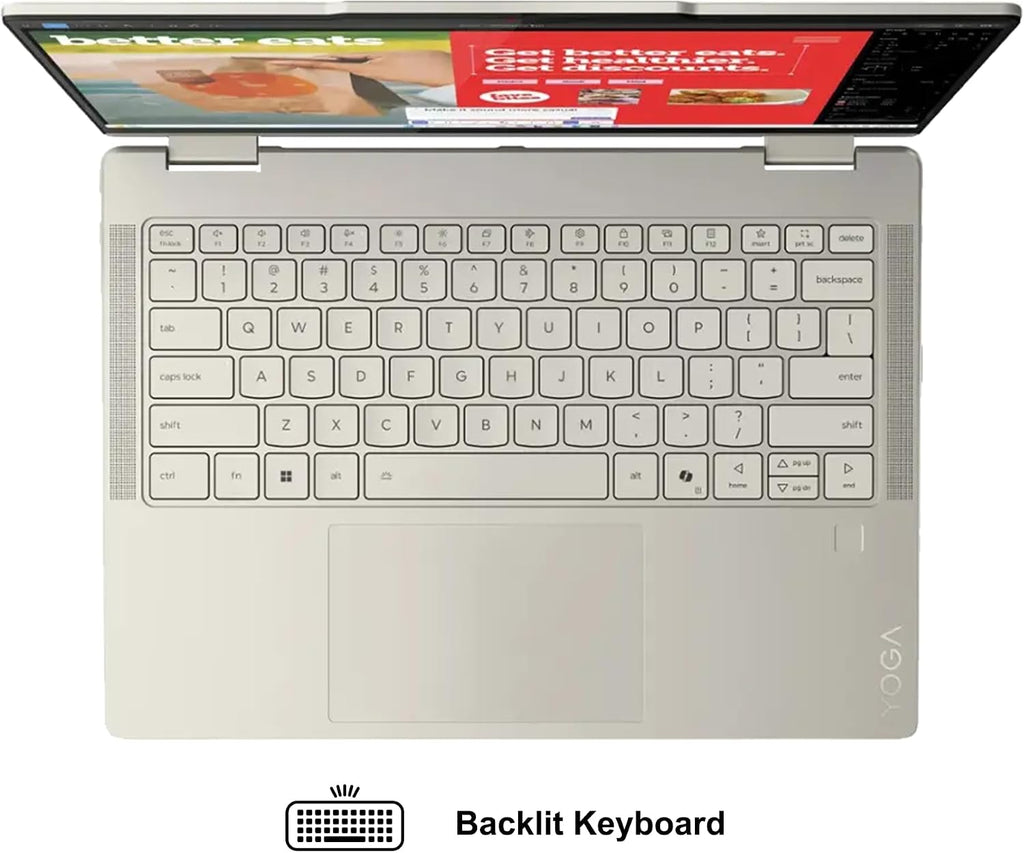 Lenovo Yoga 7 2-in-1 Laptop 14' WUXGA OLED Touch (100% DCI-P3, 600nits HDR) AMD 6-core Ryzen AI 5 340 (Up to 50 Tops) 16GB DDR5 512GB SSD for Creator Business Work Win11 ICP Hub