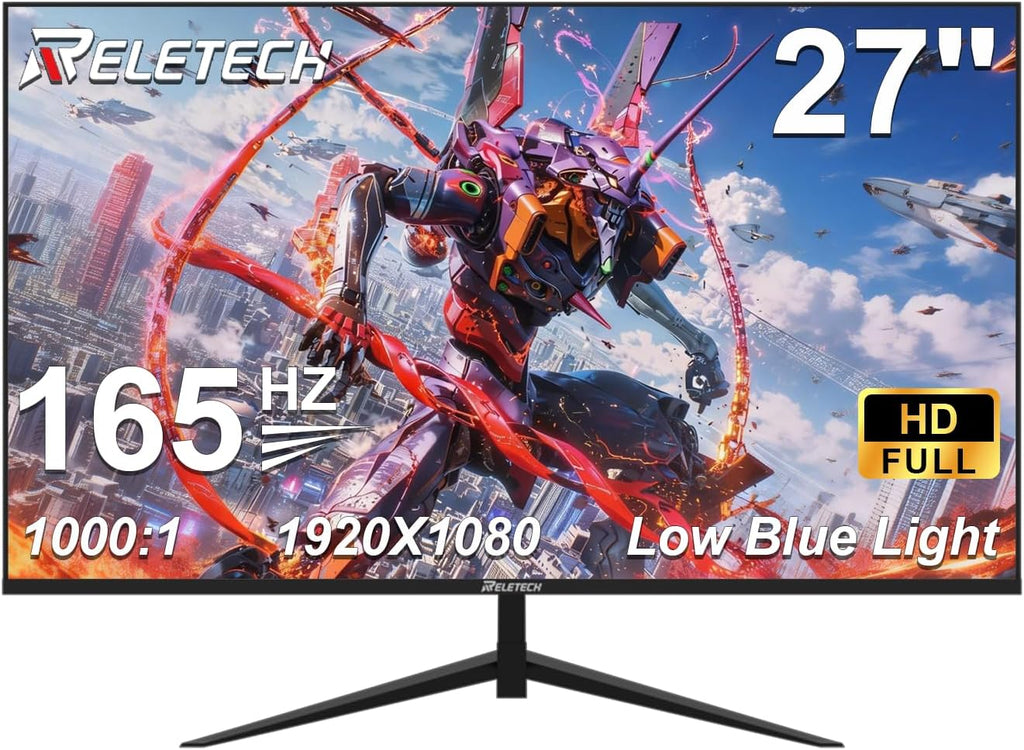 27 Inch FHD (1920x1080) Gaming Office Monitor,165Hz Refresh Rate, HVA Panel Computer Monitor, 1000:1 Contrast Ratio,100% sRGB HDMI and DisplayPort Interfaces (G27X)