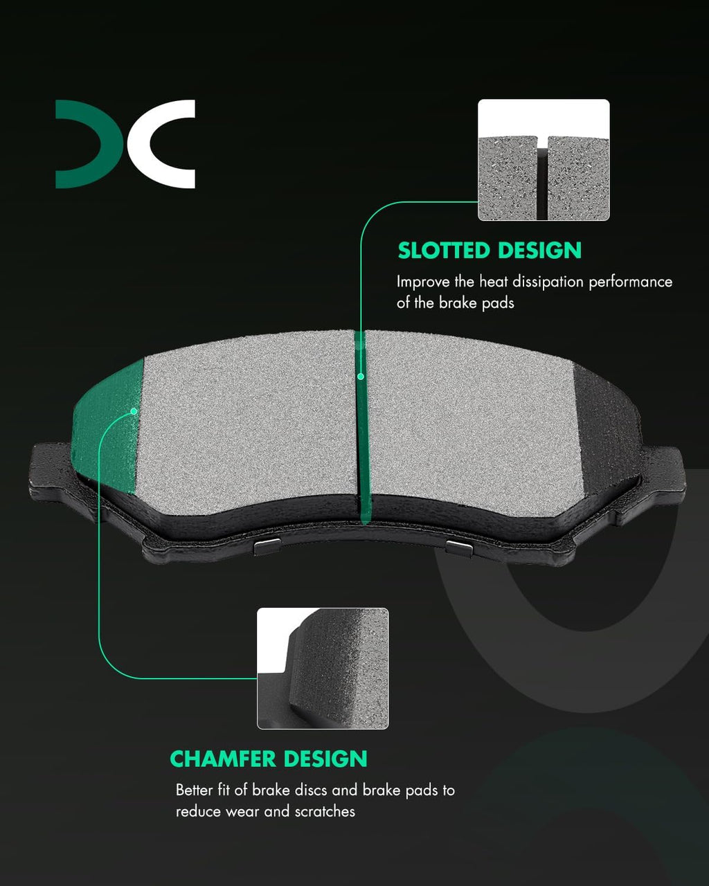 SCITOO Front 11.89' Brake Pads and Rotors Kits Replacement For Chrysler For Town & Country 2008-2016,For Dodge For Grand Caravan/For Journey,For Ram For C/V 2012-2015,For VW For Routan 2009-2014
