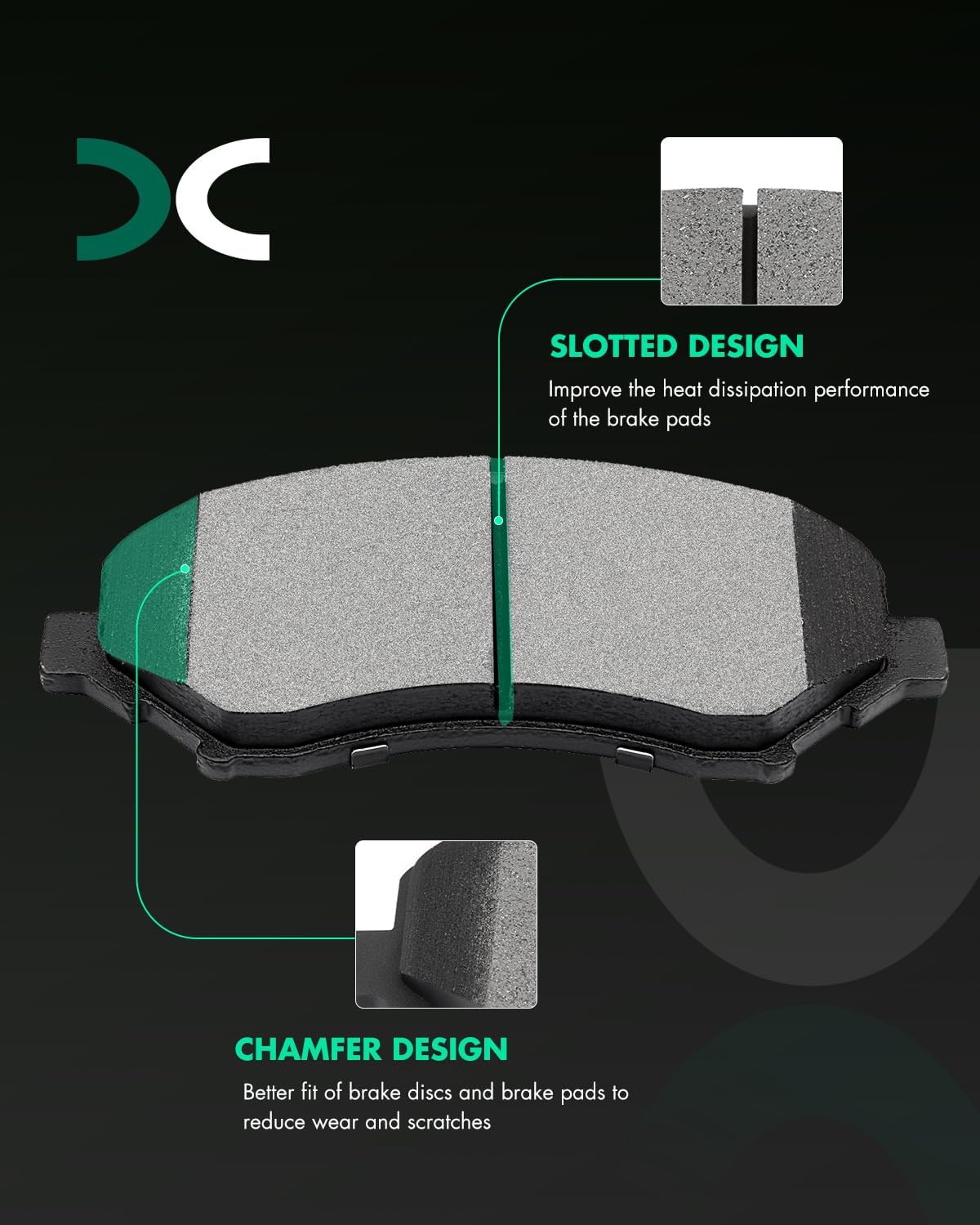 SCITOO Front 11.89' Brake Pads and Rotors Kits Replacement For Chrysler For Town & Country 2008-2016,For Dodge For Grand Caravan/For Journey,For Ram For C/V 2012-2015,For VW For Routan 2009-2014