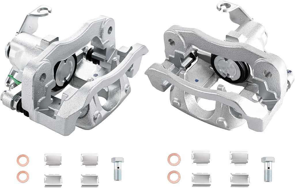 Betthand Rear Brake Calipers (w/Single Piston Front Caliper) Fit for 08-16 Dodge Grand Caravan, 08-16 Chrysler Town & Country, 09-14 Volkswagen Routan, 12-16 Ram C/V, 3.3/3.6/3.8/4L: 18B5080+18B5081