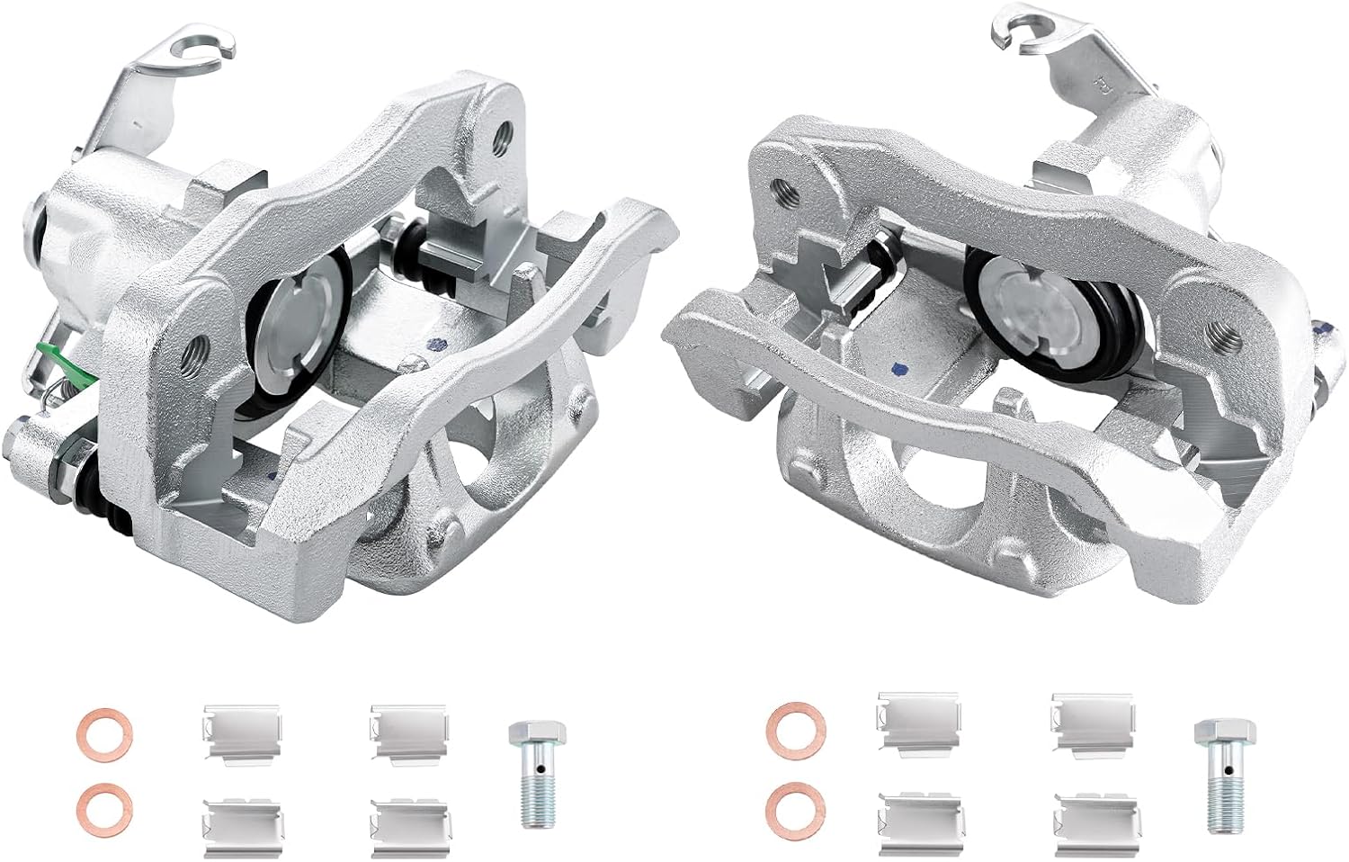 Betthand Rear Brake Calipers (w/Single Piston Front Caliper) Fit for 08-16 Dodge Grand Caravan, 08-16 Chrysler Town & Country, 09-14 Volkswagen Routan, 12-16 Ram C/V, 3.3/3.6/3.8/4L: 18B5080+18B5081