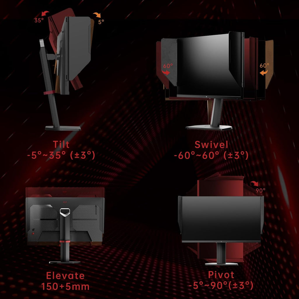 KTC 25M1 400Hz Gaming Monitor 240Hz, FHD 24.1 inch Fast TN Monitor with Shielding Hood, 0.5ms GTG, Adaptive Sync, VESA Support, Height Pivot Swivel Tilt Adjustable