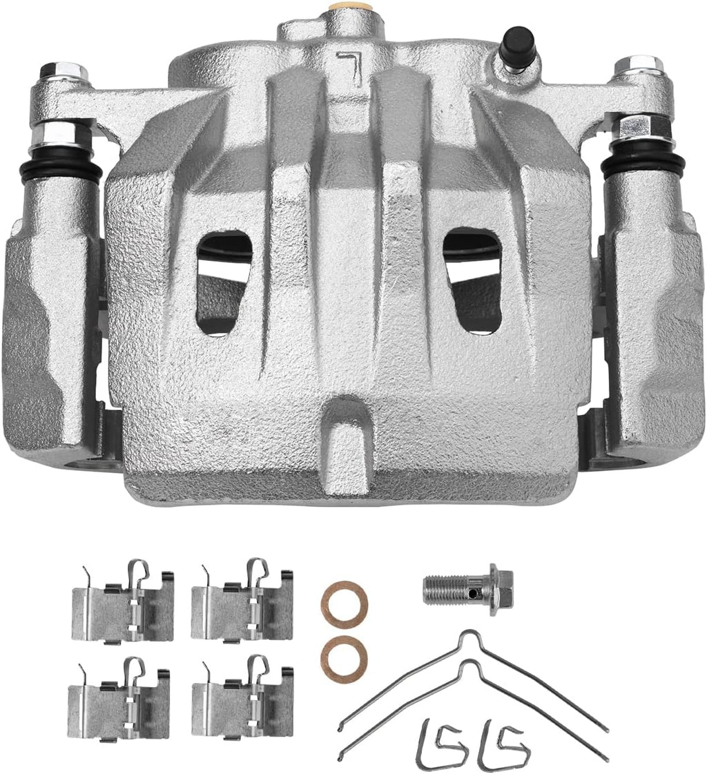 Detroit Axle - Front Brake Kit for Toyota Highlander Lexus NX200t NX300 NX300h RX350 RX450h Disc Brake Rotors Brake Calipers w/Brackets Ceramic Brakes Pads Replacement