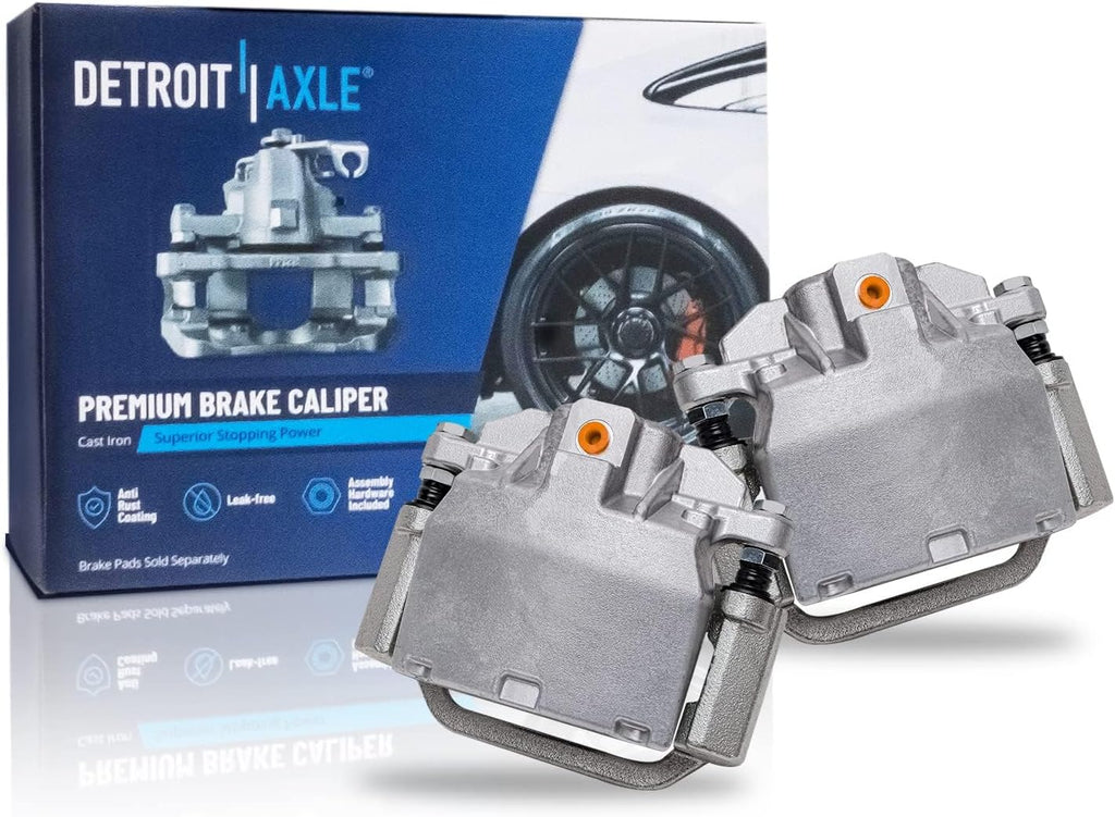 Detroit Axle - REAR Brake Kit for 2007-2013 Chevy GMC Suburban Silverado Sierra Yukon XL 1500 Tahoe Escalade Disc Brake Rotors Ceramic Brakes Pads Brake Calipers Replacement