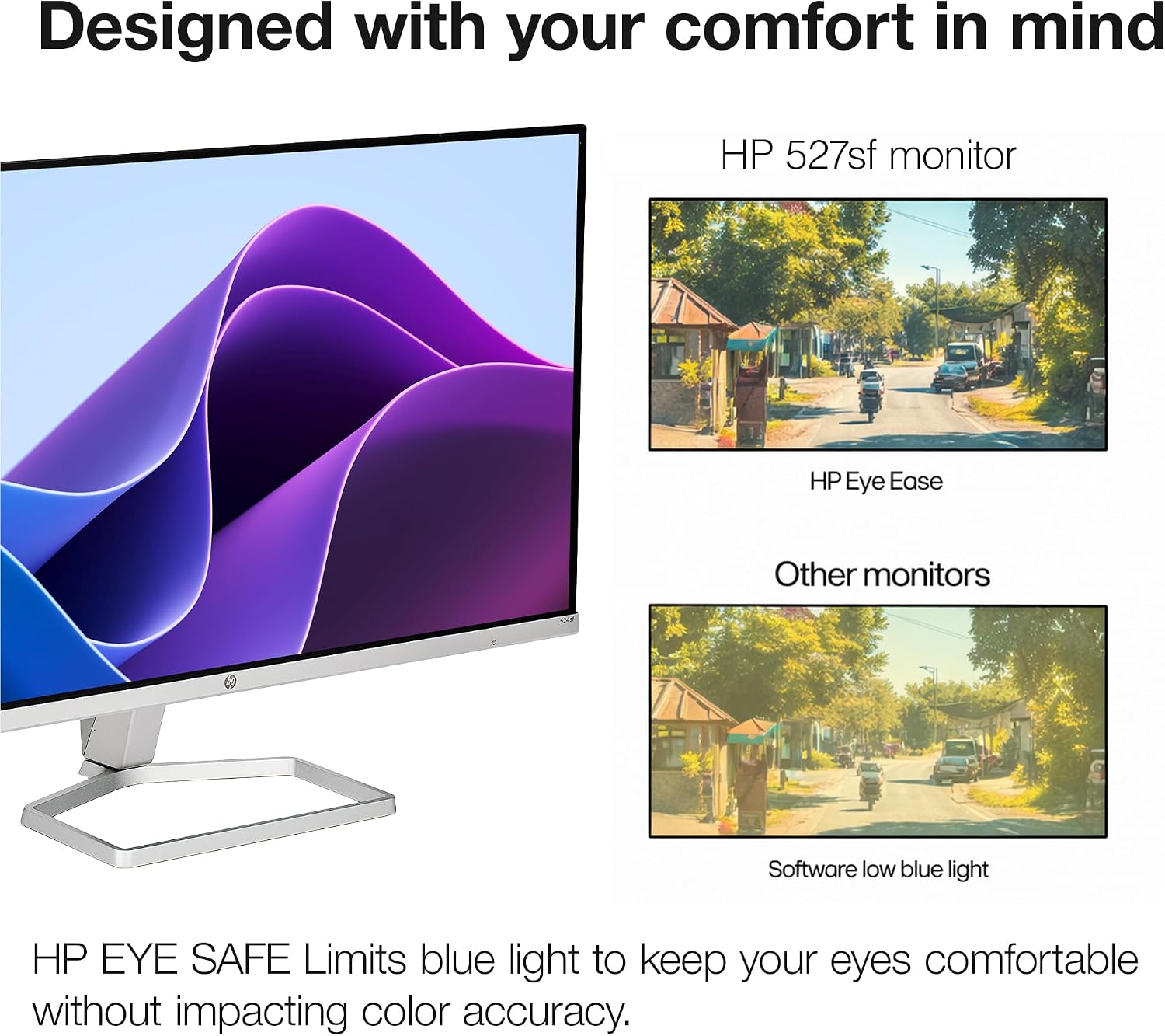 HP Series 5 527SF 27' Full HD (1920×1080) Monitor (2-Pack) | IPS Display, 100Hz, Slim Bezel Design, Eye Comfort Technology & HDMI Connection, Replaces M27F (94F44AA#ABA) + 2X Screen Protector + More