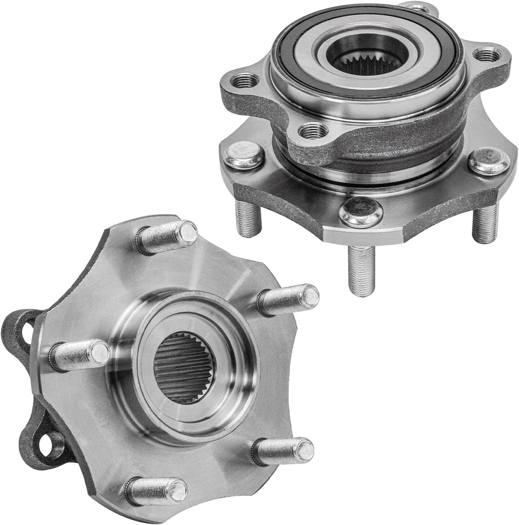 Detroit Axle - Front Wheel Bearing Hubs Brake Kit for 2014-2020 Nissan Rogue 2017-2022 Rogue Sport, Wheel Bearing Hubs Assembly Brake Rotors Brake Pads Replacement : 11.65 inch Front Outer Diameter