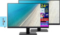 Acer Vero V247Y Gbmix 24' FHD IPS Monitor with 4 ms Response Time, Anti-Glare, Adaptive Sync, VESA Mount (100x100mm), HDMI, VGA & Dockztorm USB Port Expander, Black (UM.QV7AA.G03) 2 Pack
