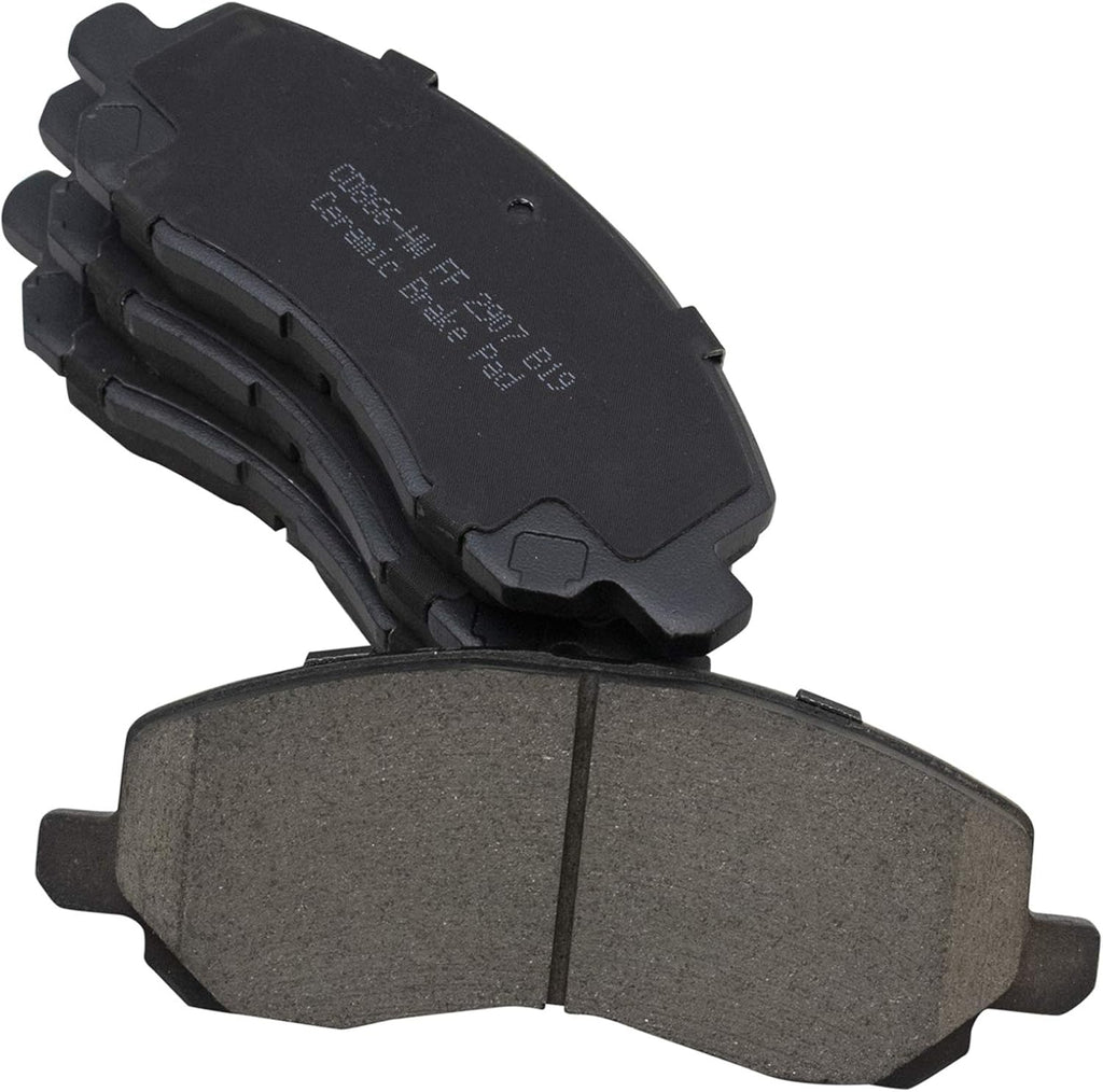 TRQ Performance Front Brake Pad and Rotor Set Ceramic Coated Drilled Slotted Vented Rotors Calipers Compatible with 07-17 Jeep Compass Patriot 08-14 Dodge Avenger 07-12 Caliber 11-14 Chrysler 200