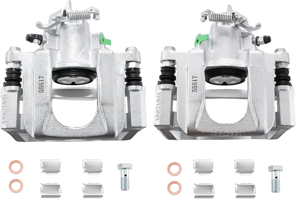 Betthand Rear Brake Calipers (w/Single Piston Front Caliper) Fit for 08-16 Dodge Grand Caravan, 08-16 Chrysler Town & Country, 09-14 Volkswagen Routan, 12-16 Ram C/V, 3.3/3.6/3.8/4L: 18B5080+18B5081