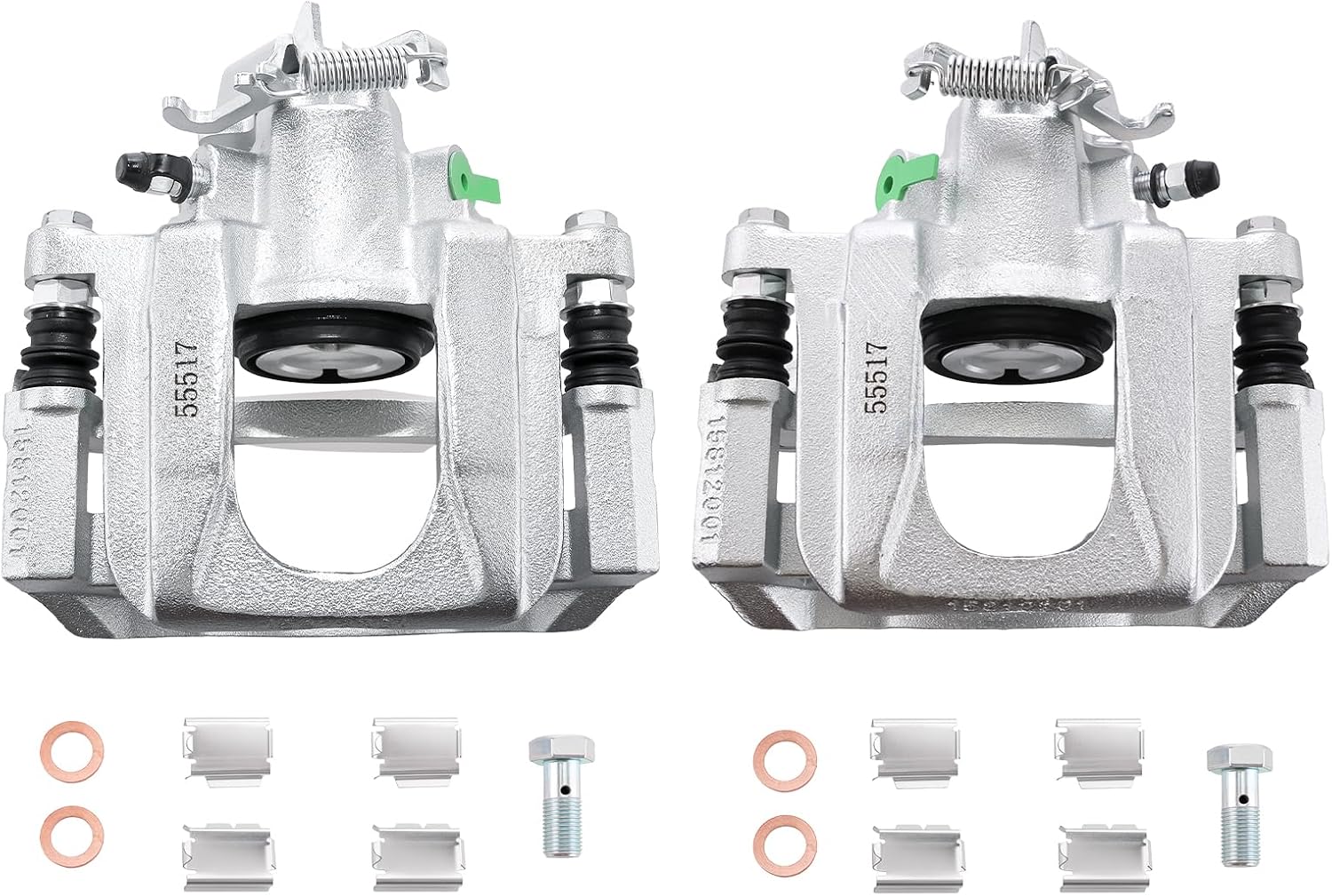 Betthand Rear Brake Calipers (w/Single Piston Front Caliper) Fit for 08-16 Dodge Grand Caravan, 08-16 Chrysler Town & Country, 09-14 Volkswagen Routan, 12-16 Ram C/V, 3.3/3.6/3.8/4L: 18B5080+18B5081